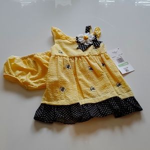 Rare Editions Bumblebee Dress 18M